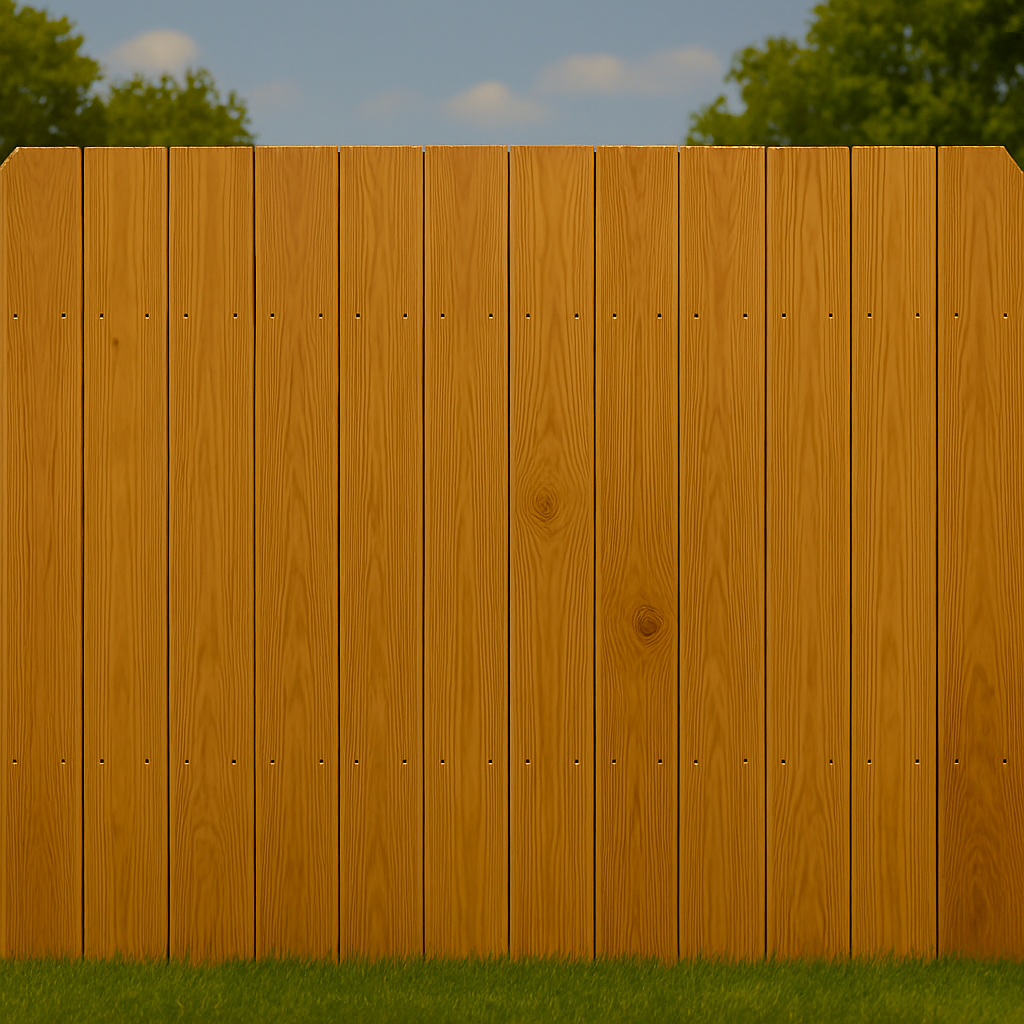 wooden privacy fence